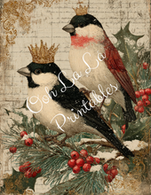 Load image into Gallery viewer, Royal Christmas Birds- Ooh La La Printables