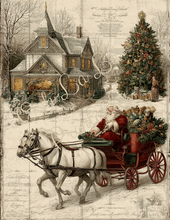 Load image into Gallery viewer, Red Christmas Barns- Ooh La La Printables
