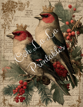 Load image into Gallery viewer, Royal Christmas Birds- Ooh La La Printables