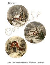 Load image into Gallery viewer, Red Christmas Barns- Ooh La La Printables