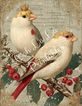Load image into Gallery viewer, Royal Christmas Birds- Ooh La La Printables