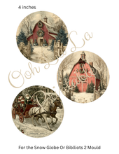 Load image into Gallery viewer, Red Christmas Barns- Ooh La La Printables