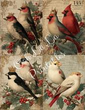 Load image into Gallery viewer, Royal Christmas Birds- Ooh La La Printables