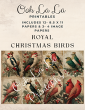 Load image into Gallery viewer, Royal Christmas Birds- Ooh La La Printables