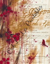 Load image into Gallery viewer, Christmas Floral & Cardinals (Vibrant)- Ooh La La Printables