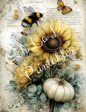 Load image into Gallery viewer, White Pumpkins & Sunflowers Journal Bundle- Ooh La La Printables