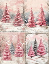 Load image into Gallery viewer, Pink Christmas Trees, Snowmen, & Nutcracker Bundle- Ooh La La Printables