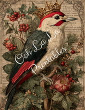 Load image into Gallery viewer, Royal Christmas Birds- Ooh La La Printables