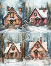 Load image into Gallery viewer, Snowy Christmas Cottages- Ooh La La Printables