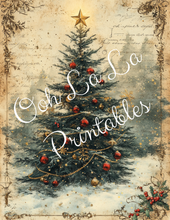 Load image into Gallery viewer, Vintage Angels & Christmas Trees- Ooh La La Printables