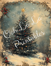 Load image into Gallery viewer, Vintage Angels & Christmas Trees- Ooh La La Printables