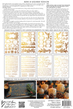 Load image into Gallery viewer, 2024 Winter Hoilday TINSEL IOD GOLD FOIL TRANSFER 8 PAGES 8x12