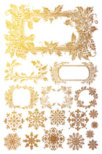 Load image into Gallery viewer, 2024 Winter Hoilday TINSEL IOD GOLD FOIL TRANSFER 8 PAGES 8x12