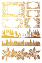 Load image into Gallery viewer, 2024 Winter Hoilday TINSEL IOD GOLD FOIL TRANSFER 8 PAGES 8x12