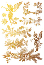 Load image into Gallery viewer, 2024 Winter Hoilday TINSEL IOD GOLD FOIL TRANSFER 8 PAGES 8x12