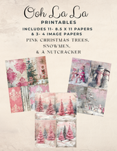 Load image into Gallery viewer, Pink Christmas Trees, Snowmen, & Nutcracker Bundle- Ooh La La Printables