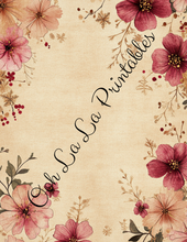 Load image into Gallery viewer, Pink Christmas Florals-Ooh La La Printables