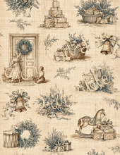 Load image into Gallery viewer, Winter Holiday Toile- Ooh La La Printables