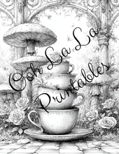 Load image into Gallery viewer, Alice &amp; The White Rabbit- Ooh La La Printables Sophisticated Coloring Pages