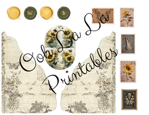 White Pumpkins & Sunflowers Journal Bundle- Ooh La La Printables