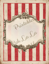 Load image into Gallery viewer, Red French Stripes- Ooh La La Printables