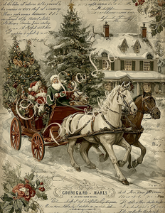 Red Christmas Barns- Ooh La La Printables