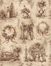 Load image into Gallery viewer, Winter Holiday Toile- Ooh La La Printables