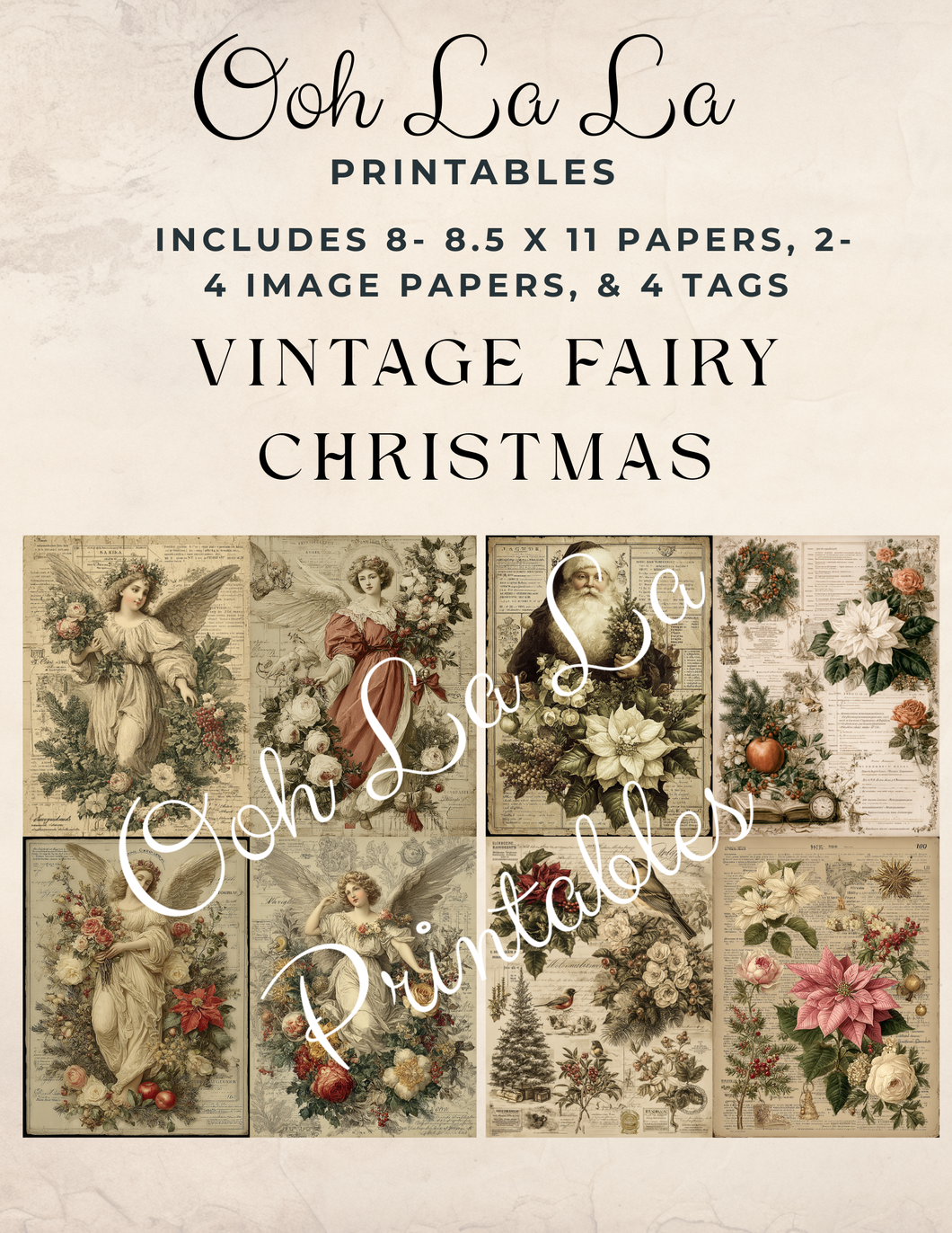 Vintage Fairy Christmas- Ooh La La Printables