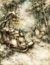 Load image into Gallery viewer, Winter Bleu Belsnickle Storybook Scenes- Ooh La La Printables