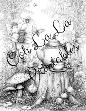 Load image into Gallery viewer, Alice &amp; The White Rabbit- Ooh La La Printables Sophisticated Coloring Pages