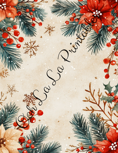 Christmas Floral & Cardinals (Vibrant)- Ooh La La Printables