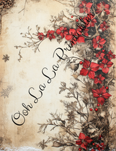 Load image into Gallery viewer, Christmas Floral &amp; Cardinals (Vibrant)- Ooh La La Printables