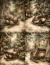 Load image into Gallery viewer, Cranberry Noel Belsnickle Storybook Scenes- Ooh La La Printables