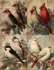 Royal Christmas Birds- Ooh La La Printables