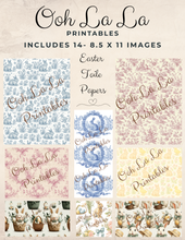 Load image into Gallery viewer, Easter Toile Papers- Ooh La La Printables