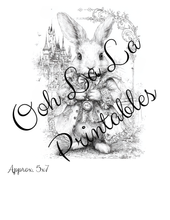 Load image into Gallery viewer, Alice &amp; The White Rabbit- Ooh La La Printables Sophisticated Coloring Pages