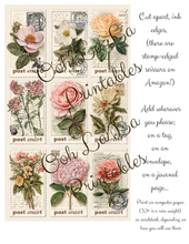 Load image into Gallery viewer, Vintage Floral No-Sew Journal Techniques Class w/Printables- Ooh La La Printables