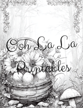 Load image into Gallery viewer, Springtime- Ooh La La Printables Sophisticated Coloring Pages