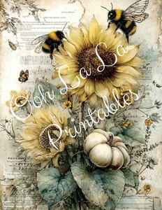 White Pumpkins & Sunflowers Journal Bundle- Ooh La La Printables