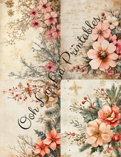 Load image into Gallery viewer, Pink Christmas Florals-Ooh La La Printables
