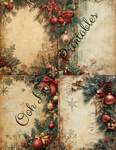 Christmas Floral & Cardinals (Vibrant)- Ooh La La Printables