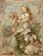 Load image into Gallery viewer, Sirenes &amp; Seahorses- Ooh La La Printables