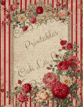 Load image into Gallery viewer, Red French Stripes- Ooh La La Printables