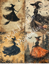 Load image into Gallery viewer, Bewitching Witches &amp; Backgrounds- Ooh La La Printables