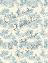 Load image into Gallery viewer, Toile de Jouy Papers- Ooh La La Printables