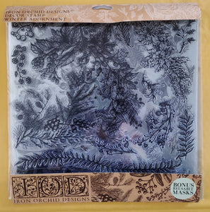 Retired 2023 Limited Edition Iron Orchid Winter Adornment (2 Sheets) Stamp