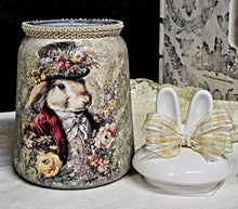 Load image into Gallery viewer, Ooh La La Flights of Fancy Bunny Keepsake Jar
