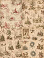 Load image into Gallery viewer, Winter Holiday Toile- Ooh La La Printables