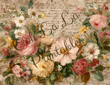 Load image into Gallery viewer, Vintage Floral No-Sew Journal Techniques Class w/Printables- Ooh La La Printables