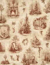 Load image into Gallery viewer, Winter Holiday Toile- Ooh La La Printables